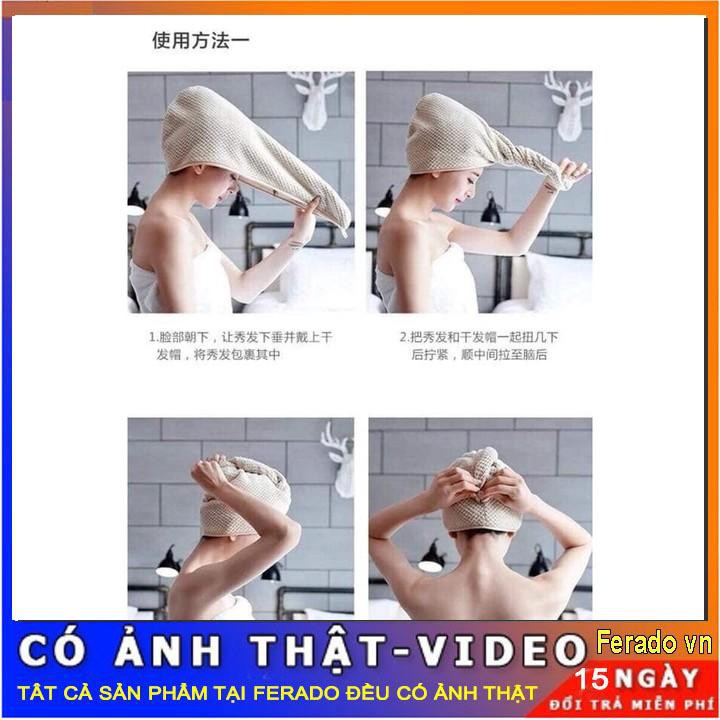KHĂN Ủ TÓC CÓ ĐƯỜNG VIỀN GIÁ XƯỞNG