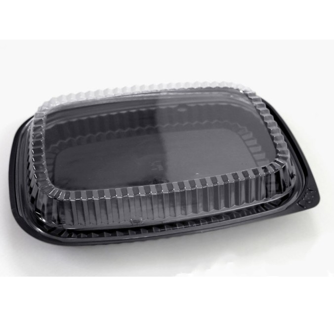 50 HỘP SUSHI HT17 ĐẾ ĐEN HÌNH CHỮ NHẬT HT17, KÍCH THƯỚC 20 CM X 11 X 6 CM