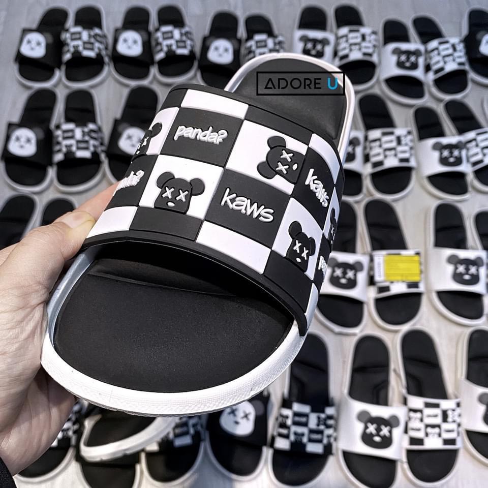 Dép quai ngang unisex Gấu Panda Kaws Cao Cấp thời trang phong cách ulzzang hàn quốc lót đế đi cực êm siêu hot TH-55