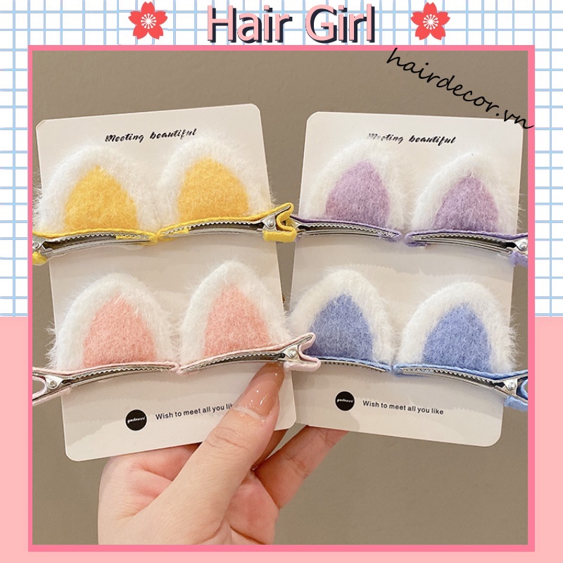 Kẹp tóc hình tai mèo thiết kế dễ thương dành cho nữ