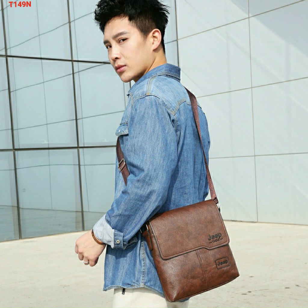 ❤️ GIÁ SỈ ❤️ Túi đeo chéo NAM 4U da tổng hợp cao cấp đựng vừa laptop, Túi DA ĐỰNG ĐIỆN THOẠI hàn quốc T060