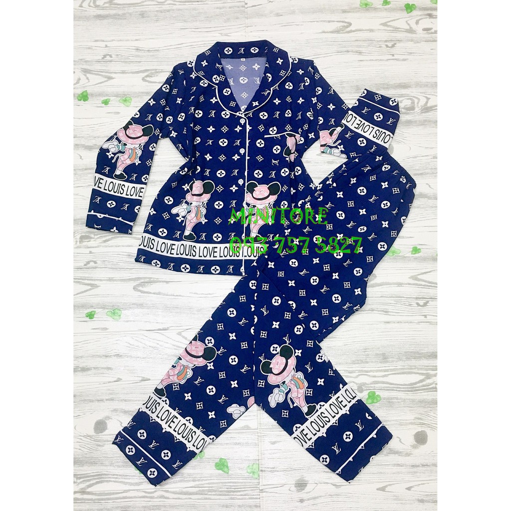 [ẢNH THẬT]Bộ PIJAMA Kate lụa Thái siêu mịn mát FULL SIZE không nhăn không xù đường may kỹ bao đổi trả nhiều màu họa tiết