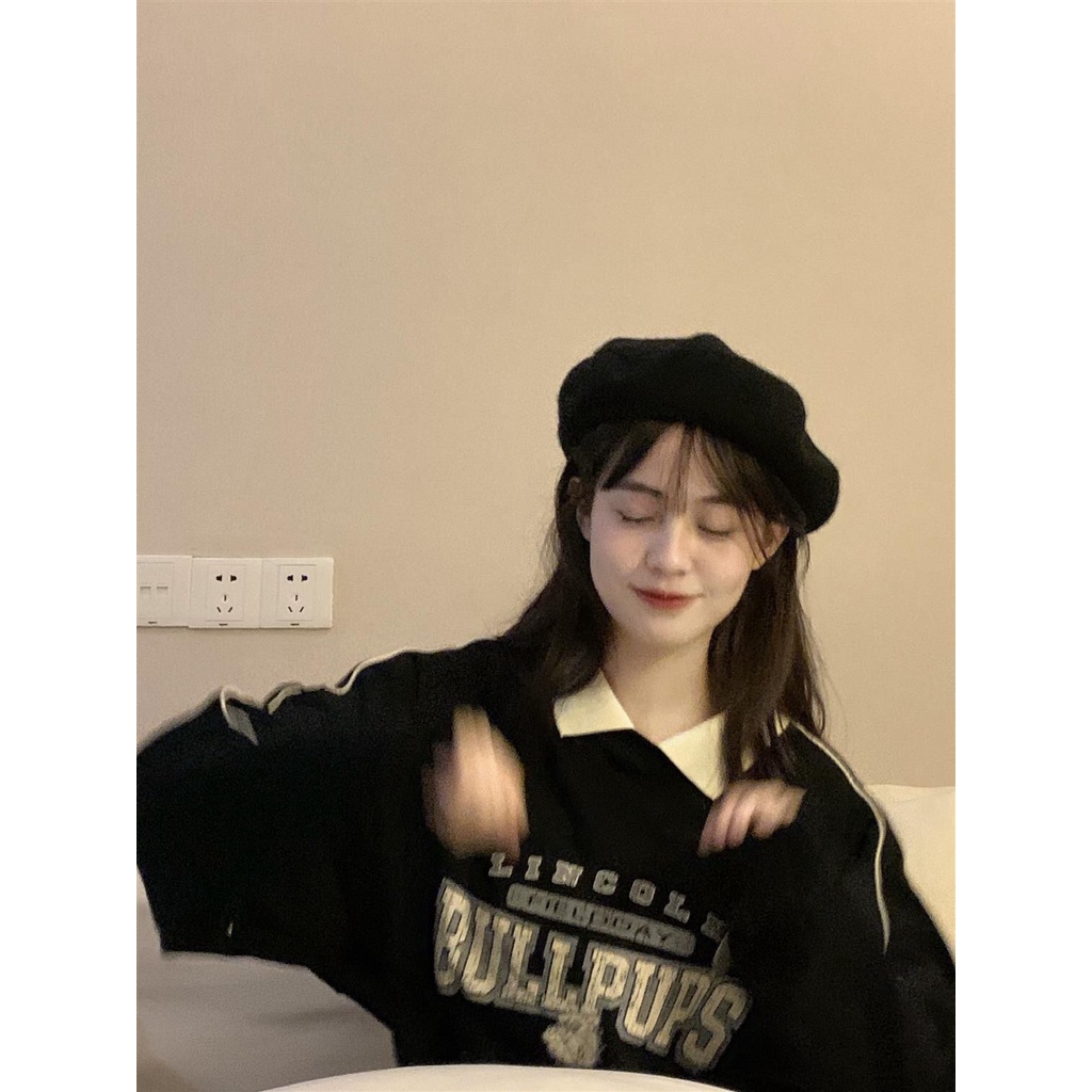 Hàng mới về Áo sweater dáng rộng phong cách thời trang xuân thu dành cho nữ