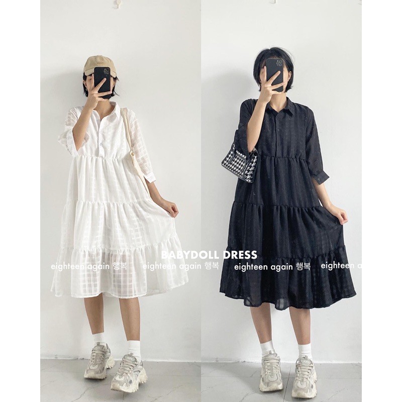 Đầm babydoll 2 lớp