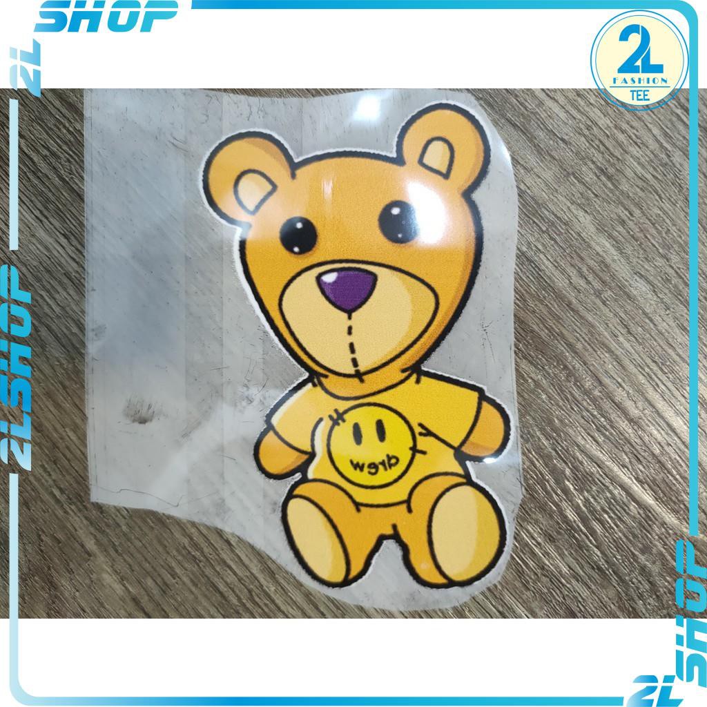 Decal Logo Sticker Patch in áo ủi trực tiếp lên vải hình drem mặt cười