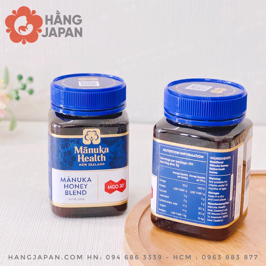 Mật ong Manuka Health New Zealand MGO 30+ 500g