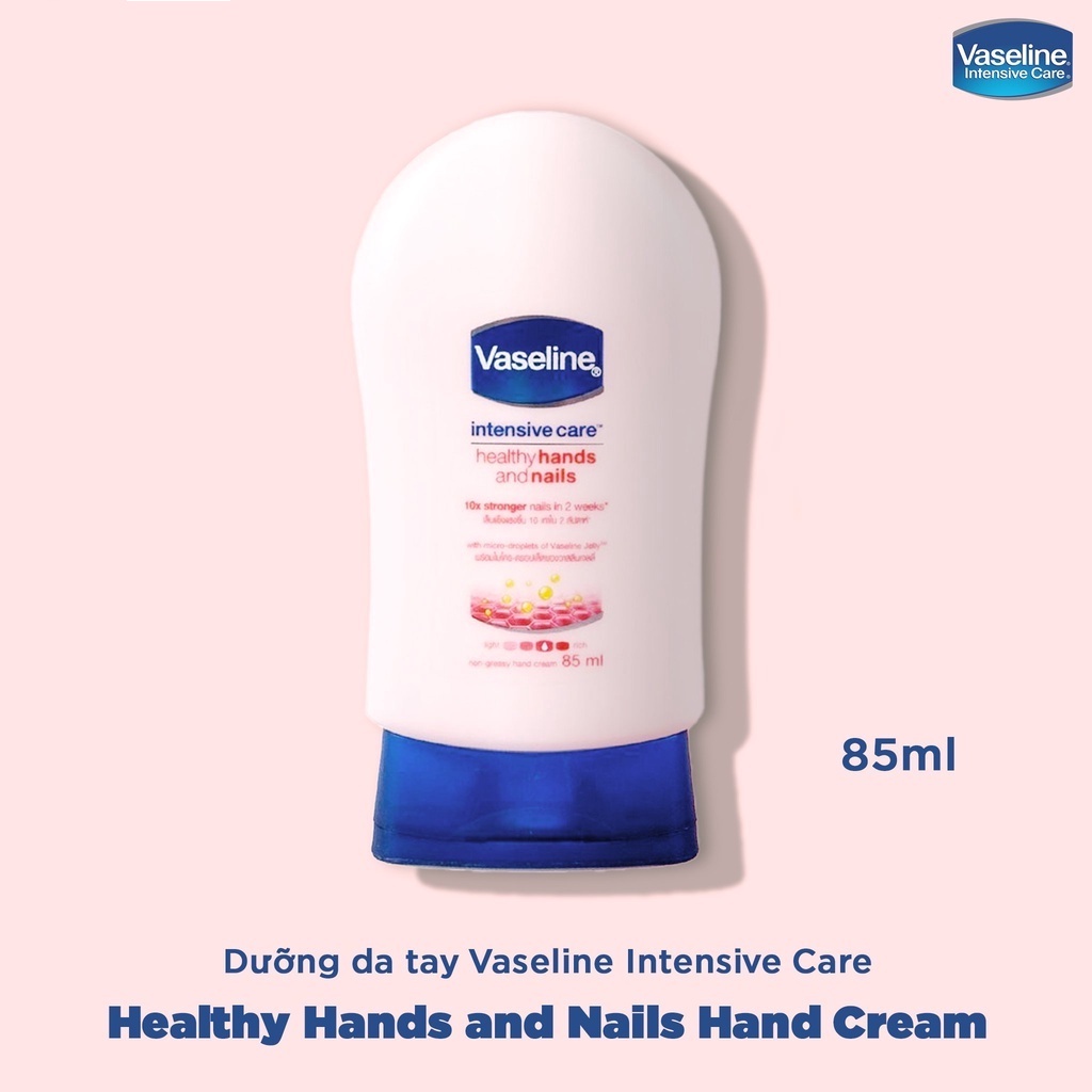 Kem Dưỡng Da Tay &amp; Móng Vaseline Intensive Care Healthy Hands &amp; Nails Hand Cream 85ml