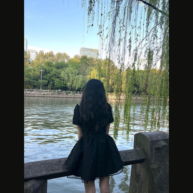 Đầm Công Chúa Eo Lớn Màu Trắng Ngọt Ngào Phong Cách Trung Quốc Thời Trang Mùa Hè Cho Nữ