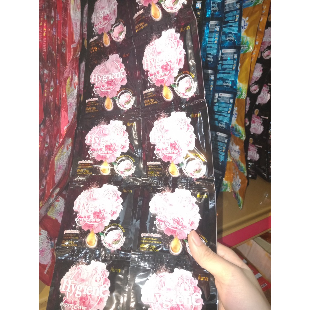 Dây 12 gói Nước Xả Vải Đậm Đặc Hygiene 20ml Thái Lan
