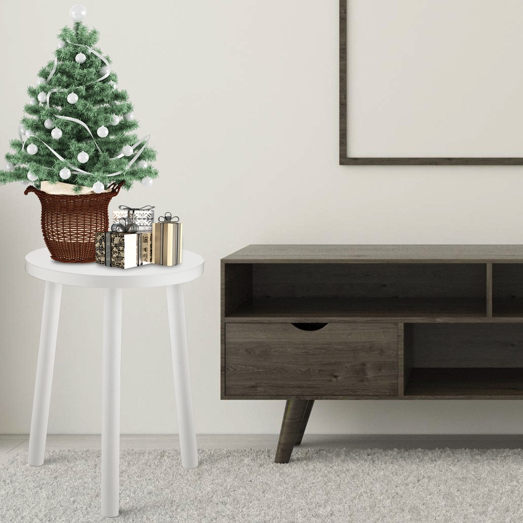 Sienna Le Kệ Giá Tròn Nhỏ Đỡ Chậu Hoa Đôn Gỗ Bàn Trà 3 Chân  40x30cm