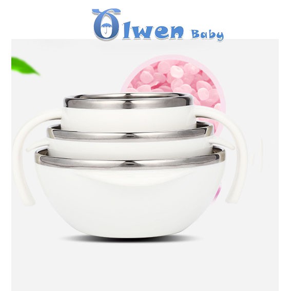 Bộ Bát Ăn Dặm 6 Món Cho Bé BERZ Có Giữ Nhiệt Nắp Đậy Chống Đổ Nóng Rơi Vỡ Tô Cốc Bát Ruột Inox 304 đựng đồ ăn thực phẩm
