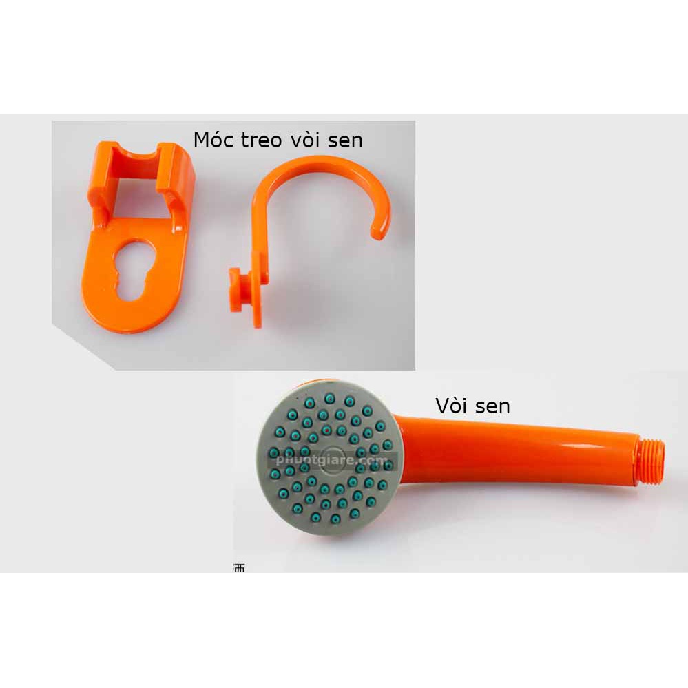 Vòi sen tắm di động xài pin lực đẩy cao 2 mét