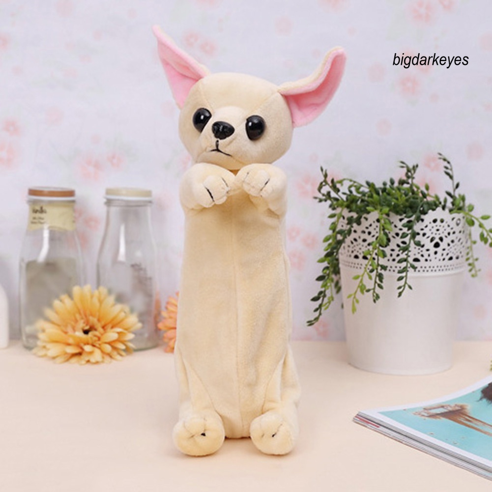 Nyt- Túi Đựng Bút / Đồ Trang Điểm Hình Chú Chó Hoạt Hình 3D Bằng Lông Nhung