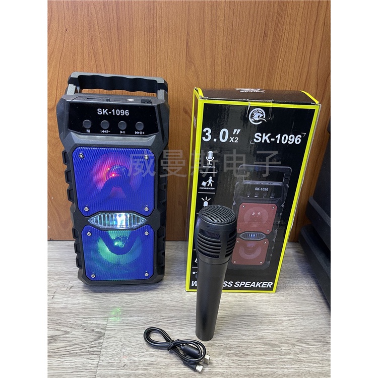 Loa bluetooth karaoke mini có mic hát dây dài 3m giá rẻ âm thanh siêu hay bass mạnh Bảo hành 1 đổi 1