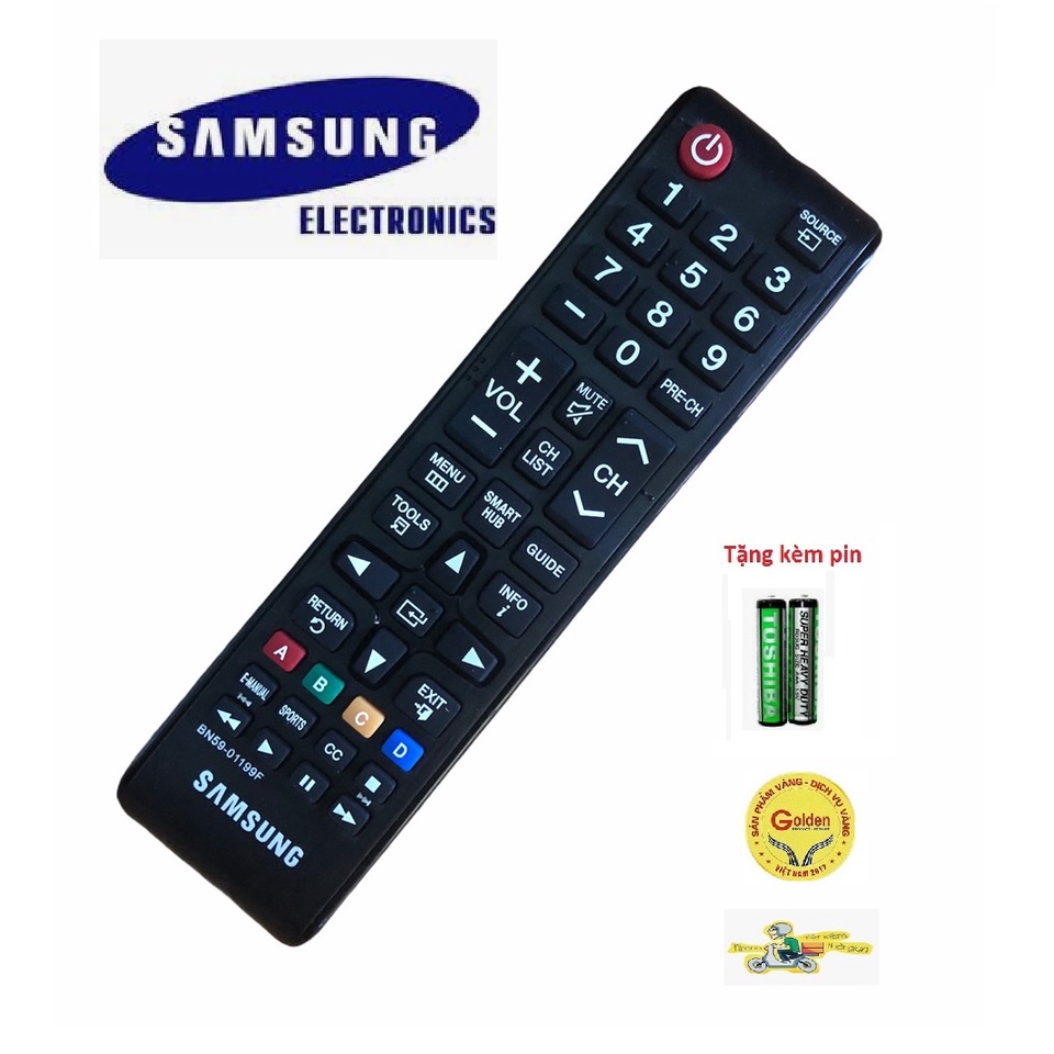 Điều Khiển TiVi SamSung BN59-01199F Nút SmartHub chính hãng zin theo máy - Tặng kèm pin chính hãng