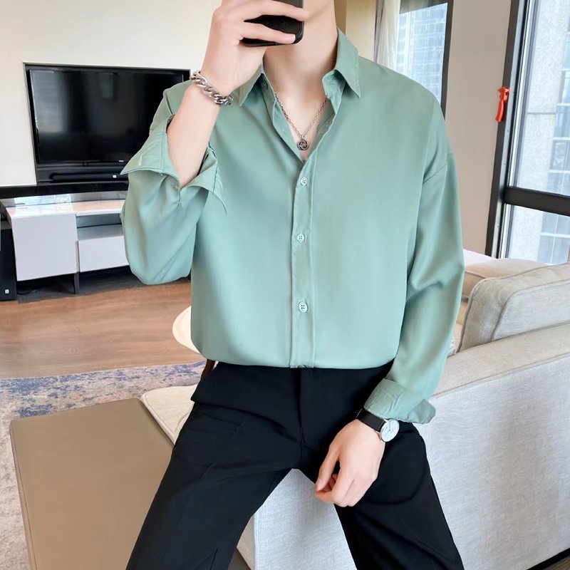 Áo Sơ Mi Nam Tay Dài Phong Cách Hàn Quốc Thời Trang