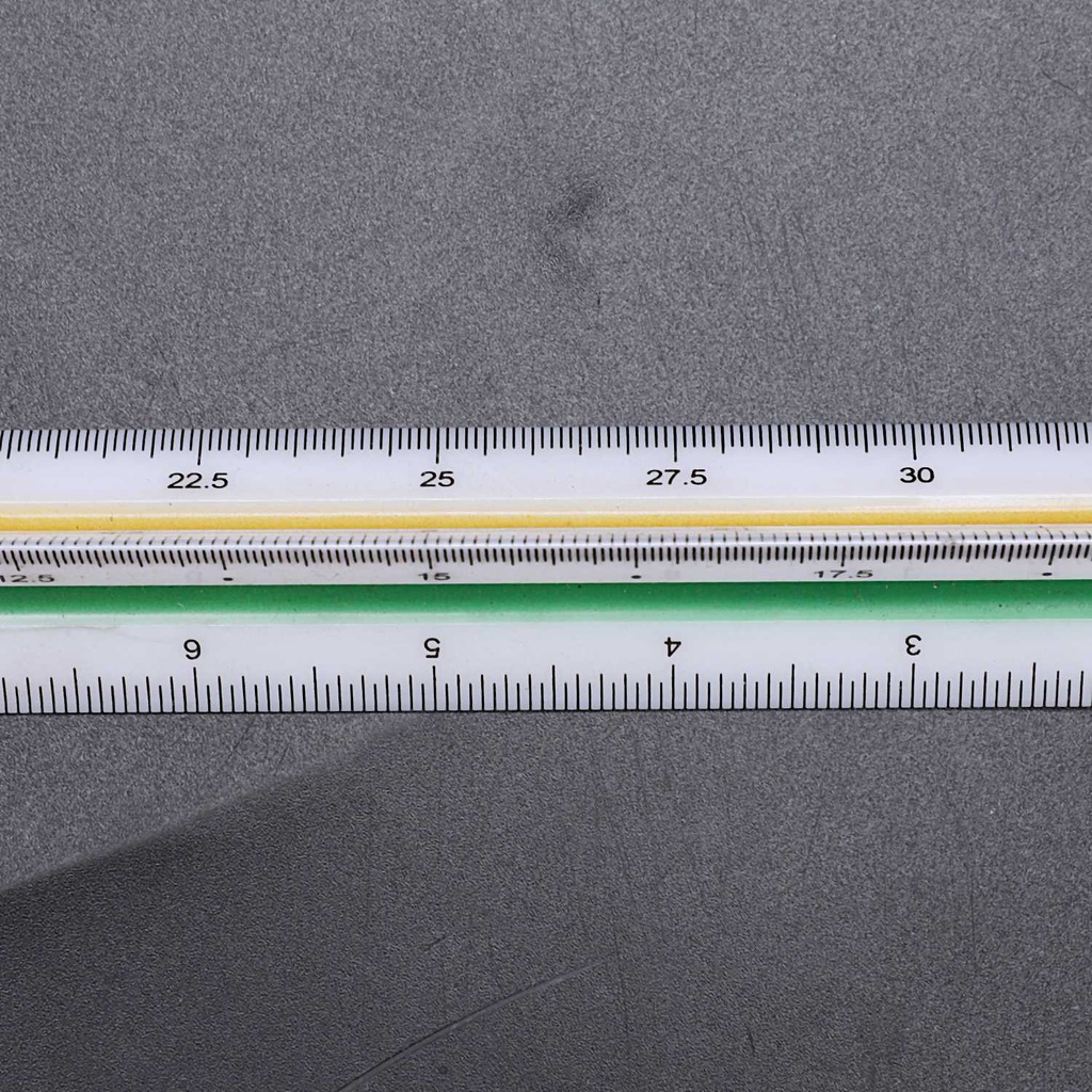 Thước đo tam giác nhựa chuyên nghiệp tỉ lệ 1:20/ 1:25/ 1:50/ 1:75/ 1:100/ 1:125 tiện lợi