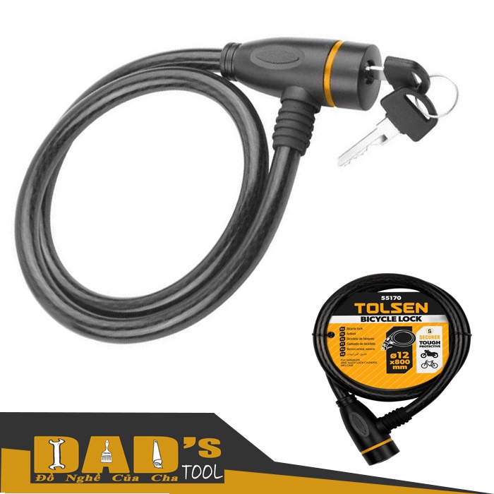 Ổ KHÓA DÂY 80CM - TOLSEN 55170