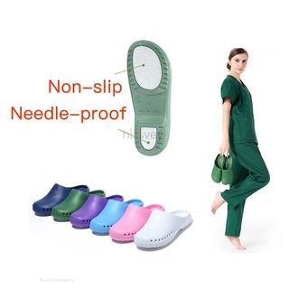 Dép mang trong phòng phẫu thuật chống kim tiêm chống trượt tiện dụng cho y tá sử dụng trong bệnh viện/phòng khám/ mổ