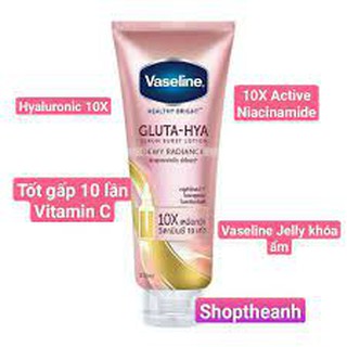 Sữa dưỡng thể làm trắng da vaseline 10x gluta- hya 320ml thái lan