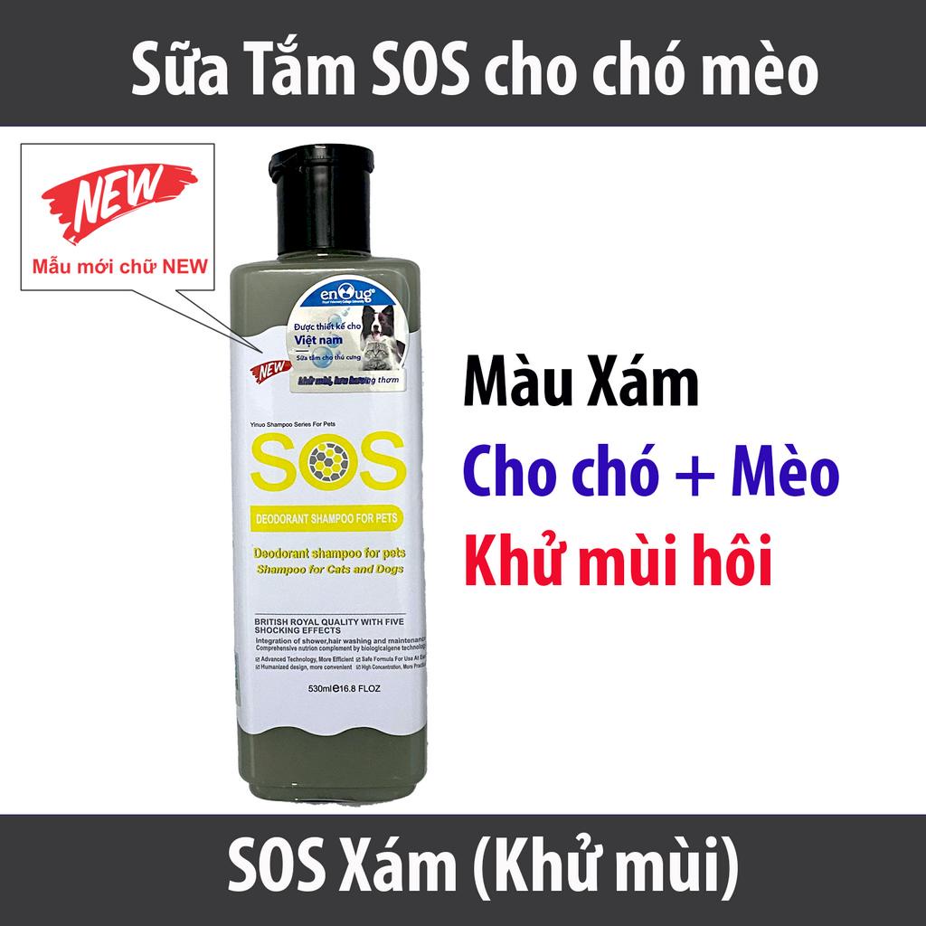 ORGO- Sữa tắm SOS XÁM chó mèo khử mùi hôi