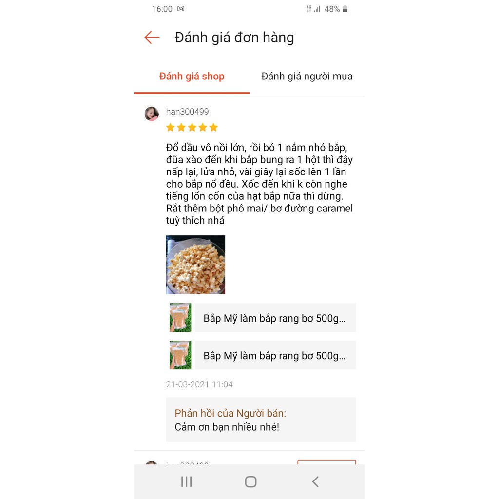 Bắp Mỹ làm bắp rang bơ 100g