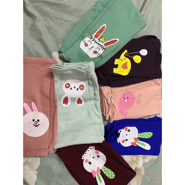 Quần dài legging cho bé gái chất len tăm