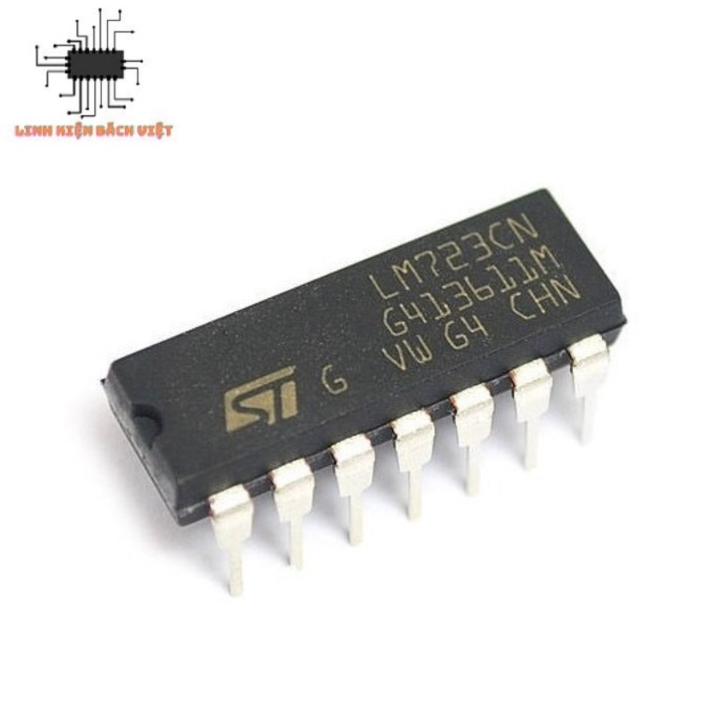 IC điều chỉnh nguồn LM723CN chính hãng.