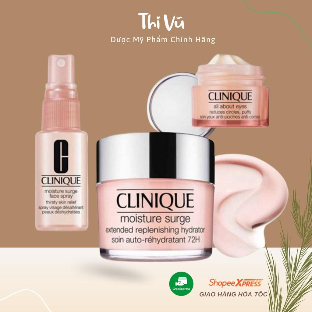 Set Kem Dưỡng Ẩm Clinique Moisture Surge 100 Hour (set 3 sp) - Thi Vũ