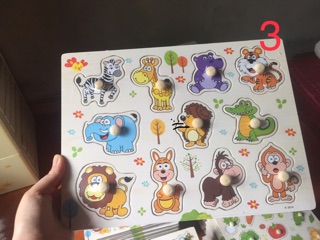 Combo 3 bảng núm gỗ cho bé