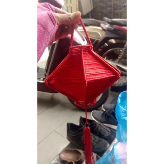 Đèn lồng Hội An [ đèn đan chỉ màu 15cm]