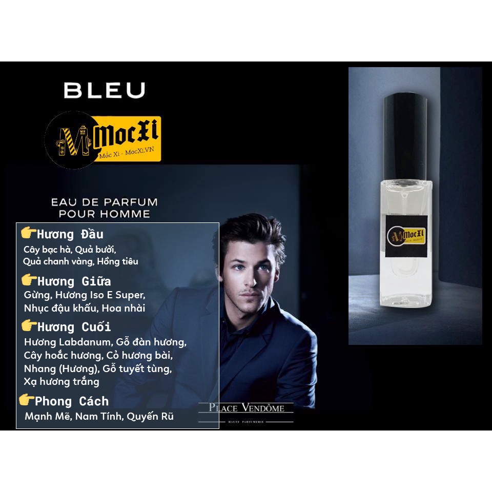 Nước Hoa Nam Bleu - Nước Hoa Nam Nam Tính - Mạnh Mẽ - Lôi Cuốn
