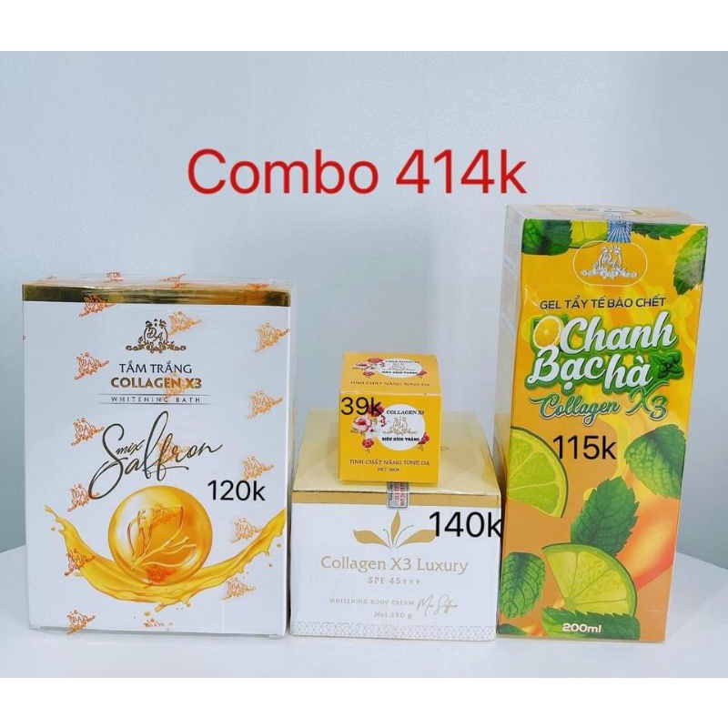 Com bô 4 sp( body+kích+ tẩy+t trắng)