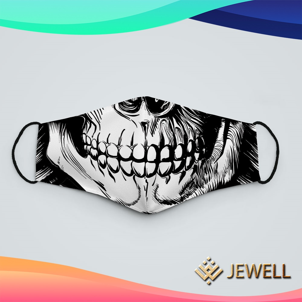 khẩu trang nam nữ độc lạ SKULLS_1175 JEWELL dây đeo mềm, đeo thoải mái, không đau tai, thoáng khí