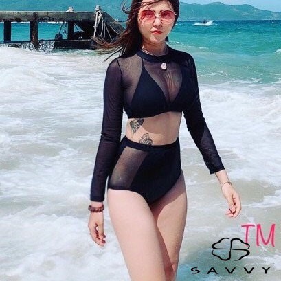 Bộ Bơi Nữ, Bikini 2 Mảnh, Monokini Quần Cạp Cao SAVVY