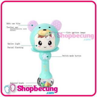 Xúc xắc đèn nhạc baby molar rattle