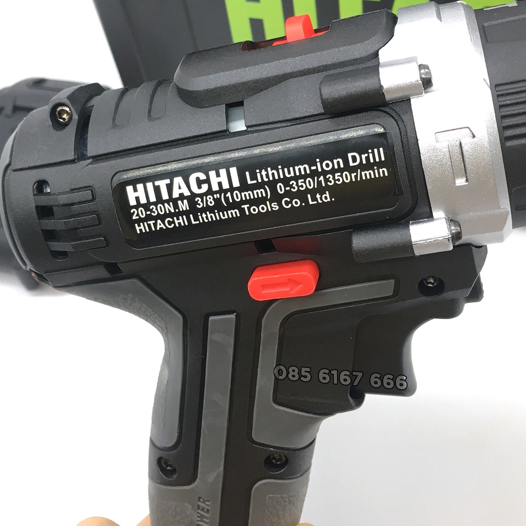 KHOAN KHÔNG DÂY HITACHI 28V - Tặng thêm 24 phụ kiện - 3 Chức năng: khoan, vít, đục tường
