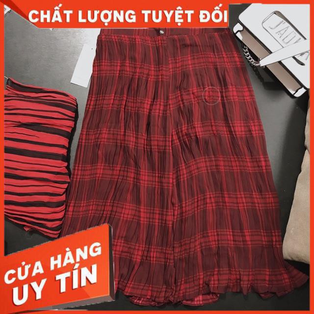Quần cullotes ống rộng voan hoa 2 lớp - hình thật shop chụp