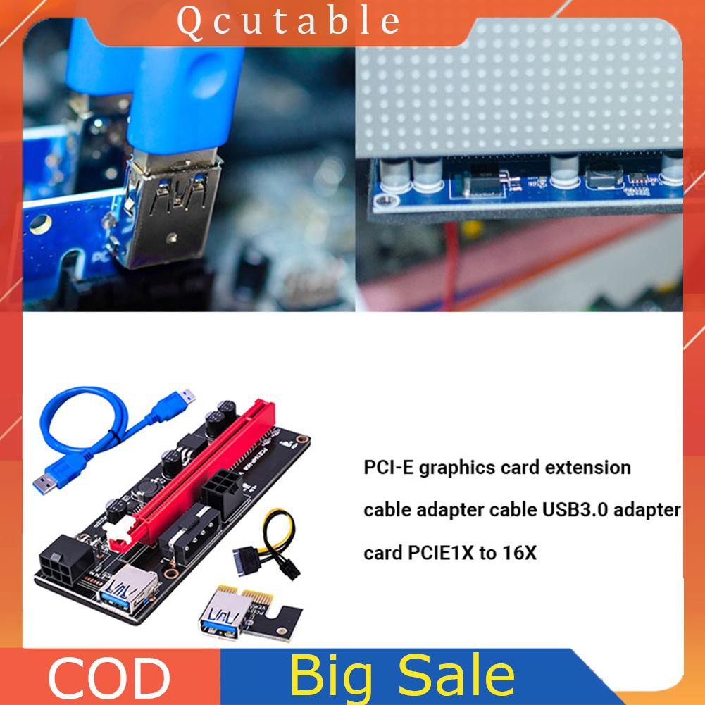 Card Chuyển Đổi Ver009S Pci-E Riser Card Pci Express 1x Sang 16x Adapter Usb 3.0