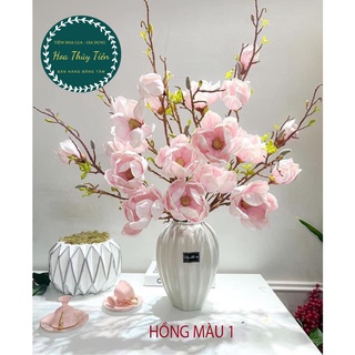 Cành hoa mộc lan 4 bông xốp - Mẫu mới 2022 Hàng cao cấp