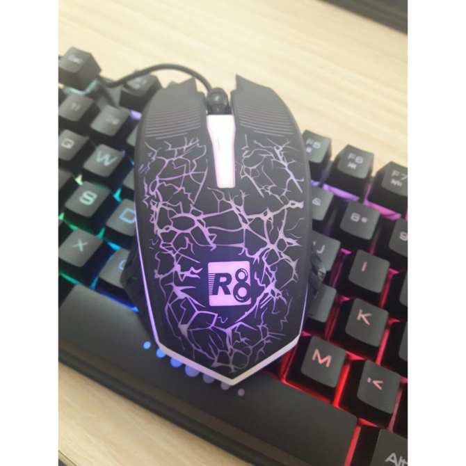 Bộ bàn phím giả cơ và chuột game R8 1910 Led 7 màu | BigBuy360 - bigbuy360.vn