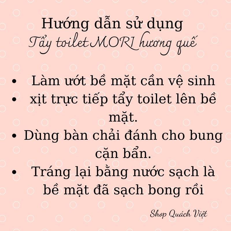 Tẩy toilet MORI hương quế, dung tích 1 lít