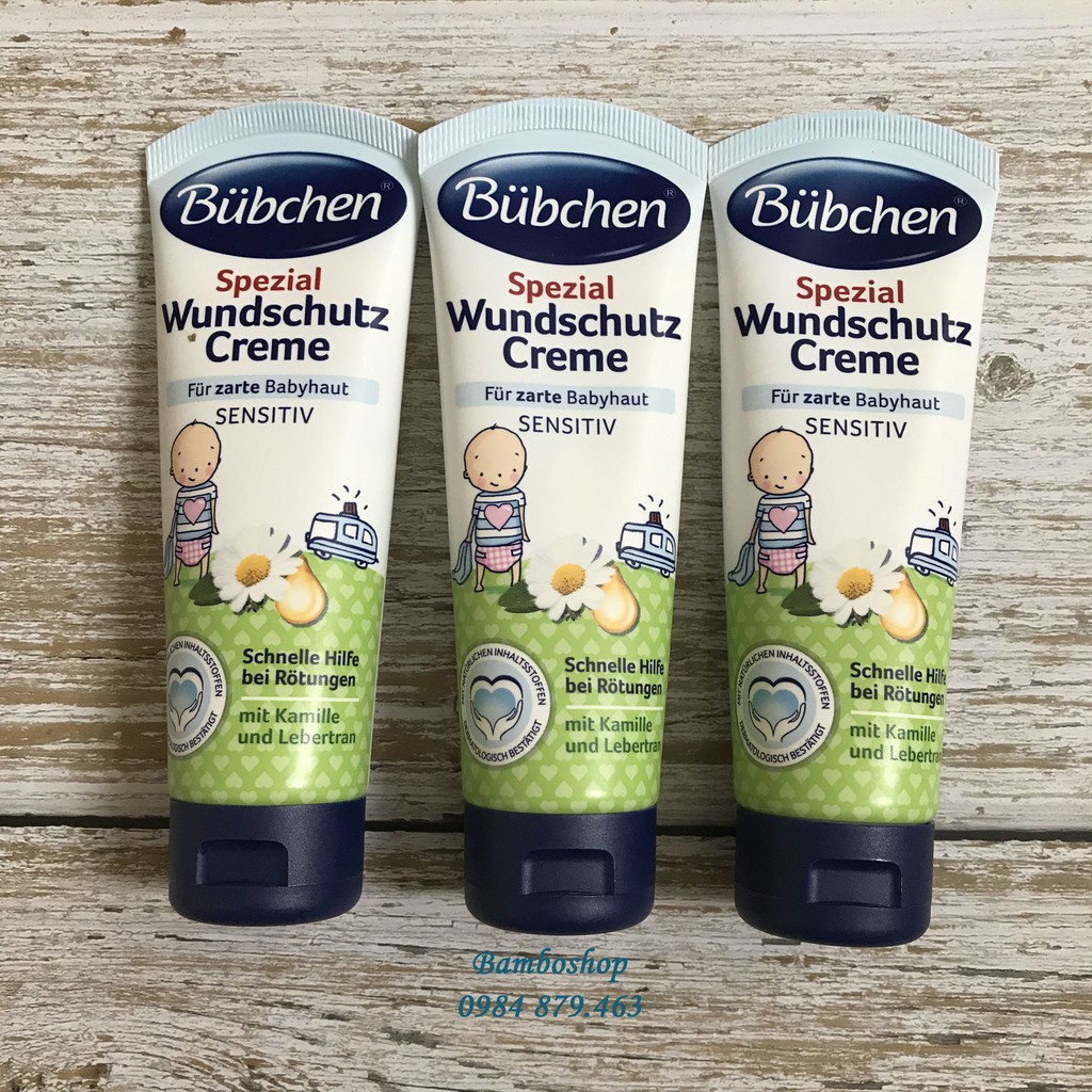 Kem chống hăm Bubchen Baby Wundschutz Creme 150ml - Trị hăm Bubchen Spezial Wunschutzcreme Creme 75ml Hàng Đức xách tay