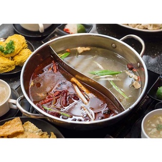 Nồi Lẩu 2 ngăn vung kính