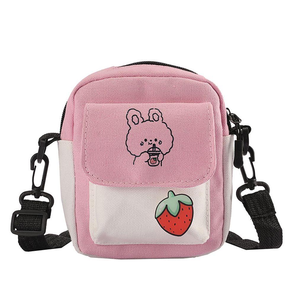 Túi Tote Đeo Vai Vải Canvas Cotton In Hoạt Hình Dễ Thương