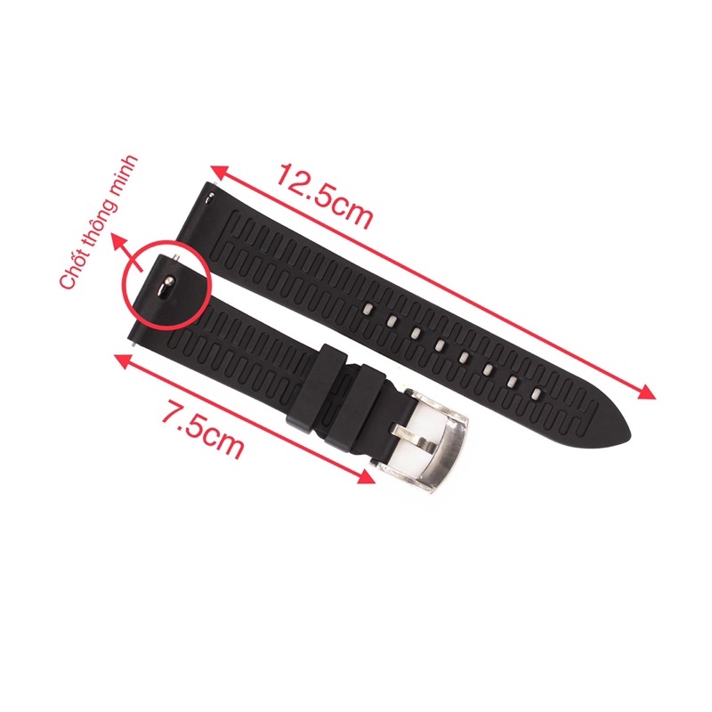DÂY ĐỒNG HỒ CAO SU CHẤT FKM CAO CẤP THƯƠNG HIỆU WWS MÃ SP FCJ03, TẶNG KÈM TOOL THAY DÂY VÀ CHỐT