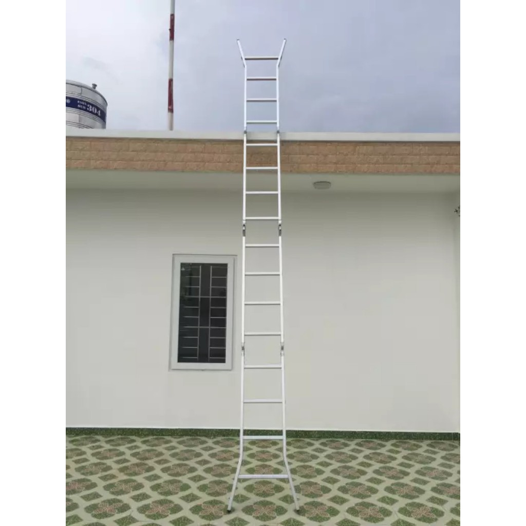 2 Mẫu thang nhôm gấp xếp đa năng Sumika 4 đoạn SK604 - 4 bậc & SK603 - 3 bậc BẢO HÀNH 2 NĂM thang thợ điện