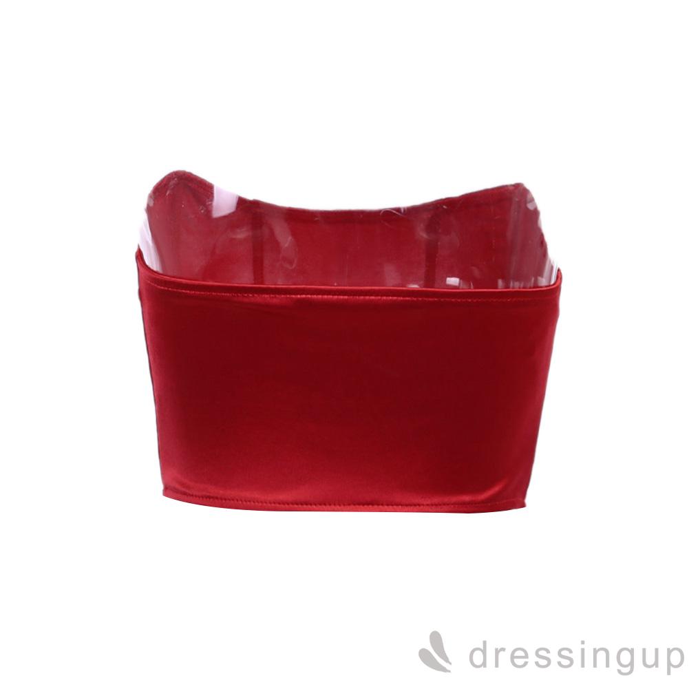 Áo ống Satin cho nữ màu tươi sáng hở lưng gợi cảm thời trang