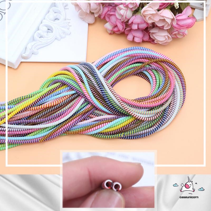 Dây Quấn Cáp Sạc, Tai Nghe Điện Thoại Nhiều Màu Giá Rẻ Chống Đứt Gãy