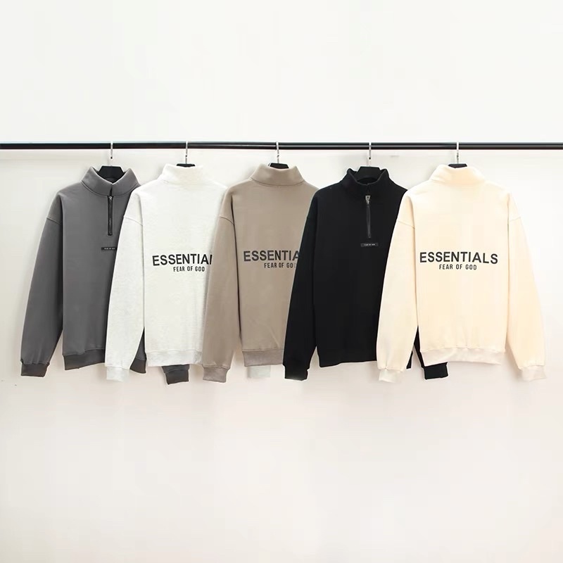 Áo hoodie khoá zip Fear Of God FOG ESSENTIALS hàng cao cấp
